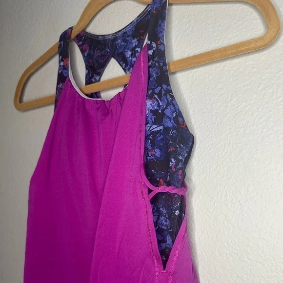Ivivva By Lululemon Twist And Flow Layered Tank With Built In Bra Girls Size 10 - Picture 3 of 6